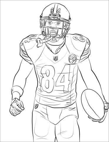 Antonio Brown Coloring Page